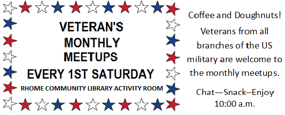 Rhome Veterans Meeting 1st Saturday Monthly